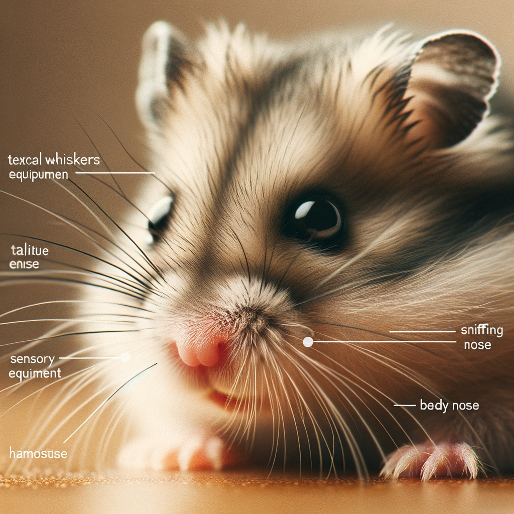 Hamster behavior showcasing sensory exploration in hamsters, highlighting understanding of hamster senses, world perception, and exploration behavior in their sensory environment.