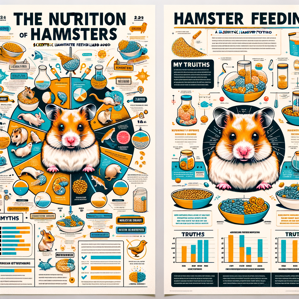 Infographic debunking hamster diet myths, highlighting hamster nutrition facts, and providing a clear hamster feeding guide to separate hamster food fiction from diet fact, and revealing the truth about hamster nutrition.